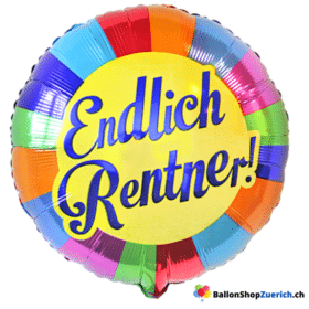 Finalmente in pensione! Festa di addio alla pensione colorata Palloncino in alluminio Palloncino per feste Palloncino Palloncino a elio