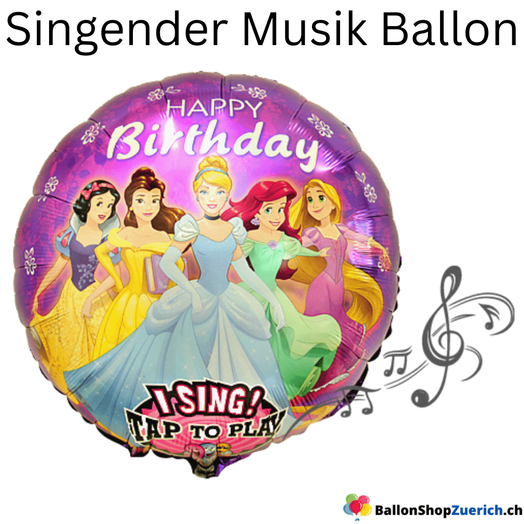 Amscan Folienballon Prinzessin – 43 X 43 Cm, Herzform, Happy Birthday, Für Helium Oder Luft