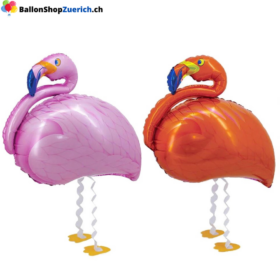 Flamingo Walking Spazieren Pet Folien Ballon Tier Hawai Kinder Party Geburtstag Dekoration Pink oder Rot