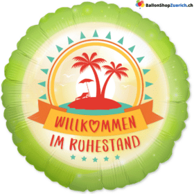 Benvenuti in pensione - Festa di pensionamento, festa di addio alla pensione, palloncino di alluminio, palloncino per feste, palloncino di elio