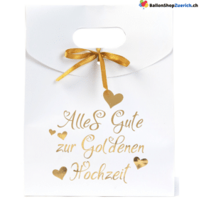 Borsa regalo "Felice anniversario di nozze d'oro"