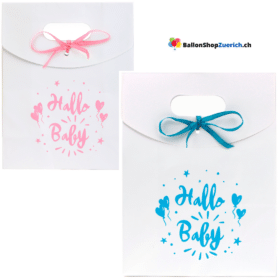 Bolsa de regalo "Hello Baby" Rosa o Azul - Nacimiento Género Fiesta