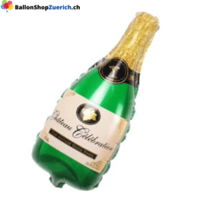 Mini botella de vino espumoso/champán verde, 10 pulgadas (aprox. 25 cm), para decoración, decoración de mesa, relleno para globos bobo