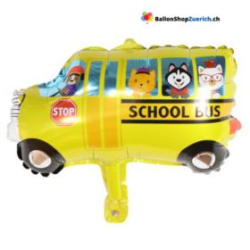 Schulbus Mini 10 Zoll (ca. 25 cm) für Dekoration, Tischdekoration Füllung für Bobo-Ballon