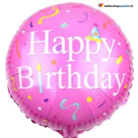 Luftballon Happy Birthday Folien Ballon Pink Geburtstag