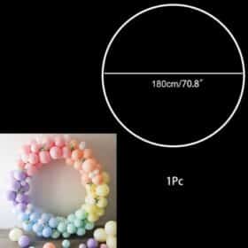 1.8M Durchmesser PVC Ring Ballonbogen Ballonkreis für Hochzeit Rundbogen Ring Hintergrund Rahmen Geburtstagsfeier Baby Shower Dekoration