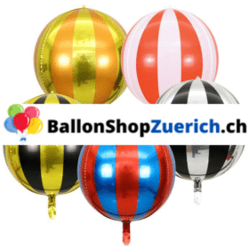 Palloncini rotondi in foil, palloncini a elio rotondi bicolori, a righe, palloncini in foil, festa di compleanno, hoc