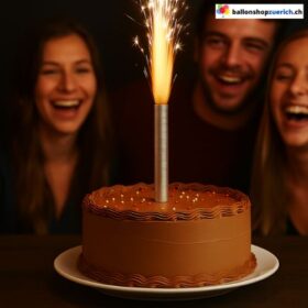 Kuchen Vulkan Feuerwerk Eisfontäne Sprühkerze1