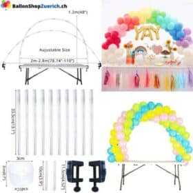 Apéro Dessert Tisch Dekoration Ballon Bogen Kit Ballonbogen-Halbkreisbogen-Kit für Hochzeiten und Abschlussfeiern zum Geburtstag Party etc.