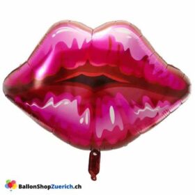Luftballon Pink Lippen Folienballons Liebe Air Rosa Ballon Lippenstift zum Valentinstag Küss mich Ballon Hochzeitsdekoration Geschenk