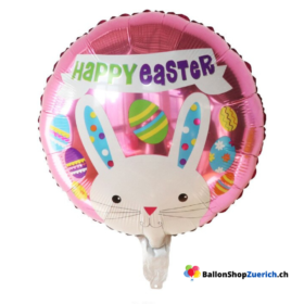 Happy Ostern Hase Eier Pink Dekoration Folienballon Geschenk