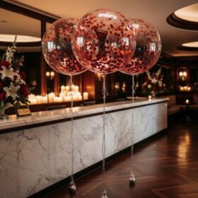 Exklusive Konfetti Bubble PVC Ballons Eleganz für Gala & Events