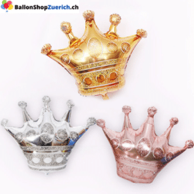 Large foil balloon crown - Princess, birthday decoration, wedding, graduation, congratulations, silver, gold, rose gold