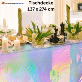 Mantel brillante arcoíris para cumpleaños, temática del océano arcoíris, Feliz Año Nuevo, papel de aluminio, plástico, rectangular, mantel para Nochevieja, día de Año Nuevo, decoración de mesas, artículos para fiestas