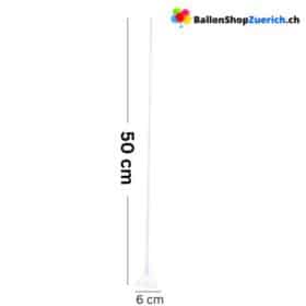 50 cm transparenter Ballonstab PVC-Ballonhalter-Stick mit Cup für Bobo Ballons und grosse Ballons 