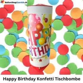 Happy Birthday Konfetti Tischbombe Geburtstags Party Dekoration farbige Konfetti