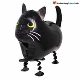 Globo de aluminio Airwalker, gato negro, gato caminando