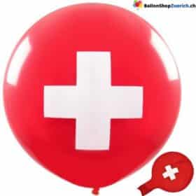 Riesiger Schweizerkreuz 1. August Schweiz Nationalfeiertag Latex Kautschuk Ballon Party