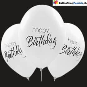 6 Stück Set "Happy Birthday" Weiss Latex Natur Kautschuk Luftballons Ballon Kinder Geburtstagsfeier Dekorationen Party