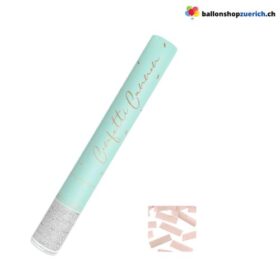 Konfettikanone rosegoldene Seidenpapier-Schnipsel - bis 8 Meter