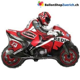 Motorrad Rot Luftballon Helium Ballon Moto Folie 82cm