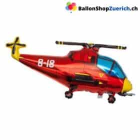 Hubschrauber Helikopter Luftballon Rot Folie Helium Ballon 99cm