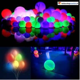 Exclusive grosse, leuchtende LED Luftballone Rot, Grün, Hellblau, Blau, Pink, Weiss, Orange, Gelb oder Violett