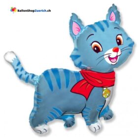 Katze Pet Folienballon Luftballon Tier Heliumballon Kinder Party Geburtstag Dekoration Blau