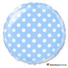 Gepunktet Blau Dekoration Helium Luftballons Junge Geburtstag Party Folienballon Kinder Ballon Genderparty Babyshower