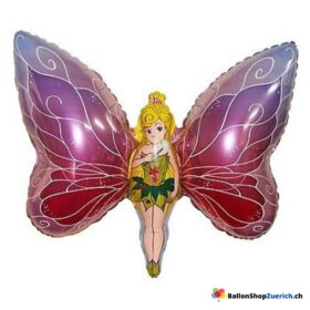 Folienballon Fee mit Flügel Geburtstag Party Ballon Kinder