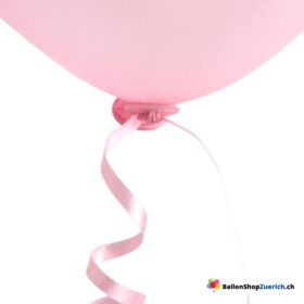 50 Luftballon Schnellverschluss Schnellverschlüsse mit Band Rosa
