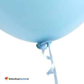 50 Luftballon Schnellverschluss Schnellverschlüsse mit Band Blau