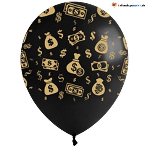 Latexballons Geld & Dollar 5er Set