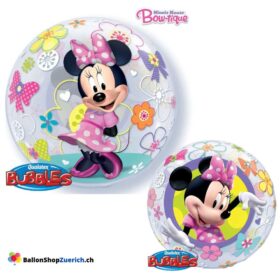 Grosser Minnie Maus Disney Luftballon Heliumballon - Bubble Bubble Transparent
