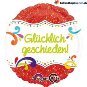 "Glücklich geschieden" getrennt Scheidung Luftballon Folien Ballon - Heliumballon Party