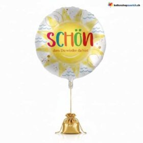 Willkommen Zurück Ballon Schön dass Du wieder da bist Sonne