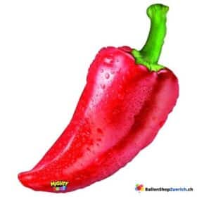 Ají picante, pimiento rojo, papel de aluminio caliente, globo de helio, decoración, globo