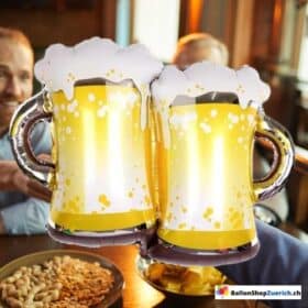 Grosse Bier Glas Krüge Gold Gelb - Party Fest Birthday Folien Luftballon Geburtstag Oktoberfest