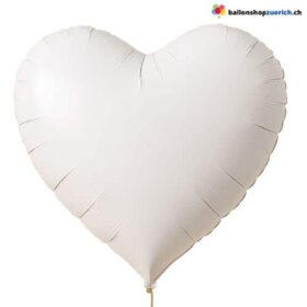 Luftballon Riesiges Herz Weiss Folie Heliumballon