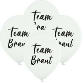 5 Stück Team Bride - Team Braut, Latex Ballons Junggesellinnenabschied Braut Ballon Dekor Brautdusche Bachelorette Party Dekoration Luftballons