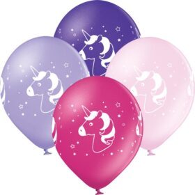 Set 6 Stück Einhorn Unicorn Perl Latex Kautschuk Luftballons Geburtstagsfeier Dekorationen