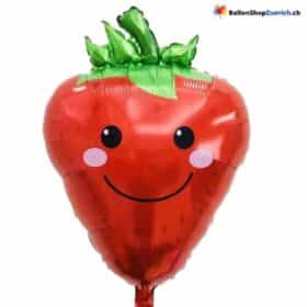 Erdbeer Frucht Folie Party Geburtstag Dekoration Essen Vegan Natur Luftballon Heliumballon.jpg