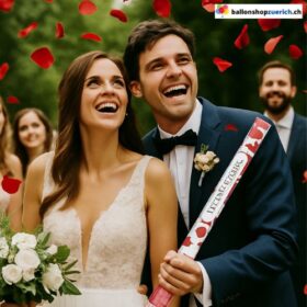 Konfettikanone Rosenblätter Rot