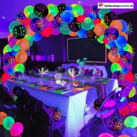 Neon Ballon Set Sternen XXL