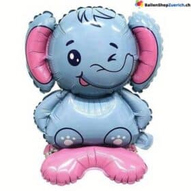 Suporte para Balões de Elefante Feliz Aniversário - Festa de Aniversário Infantil