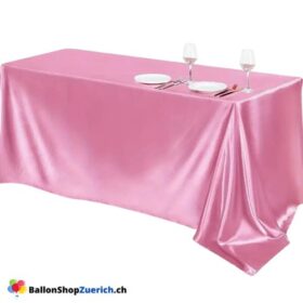 Tischdecke Rosa Satin Stoff Tischtuch
