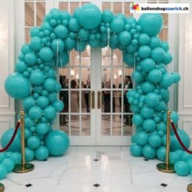 Ballongirlande Blaugrün Tiffany 106-teilig