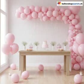 Ballongirlande Pastell Pink 105-teilig