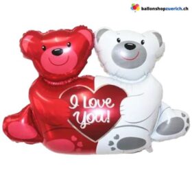 Folien Ballon Bären I love you