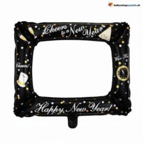 Happy New Year Foto Rahmen Ballon Silvester Party Deko 